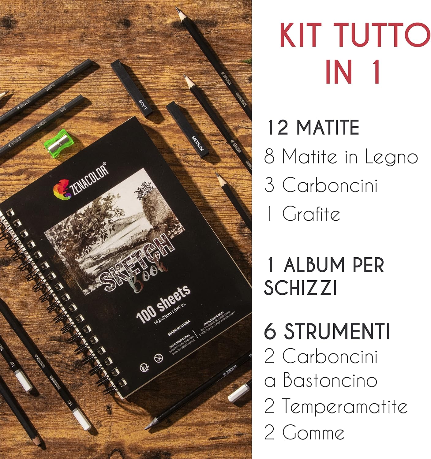 Thumbnail 1 de Zenacolor Kit Disegno 19 accessori