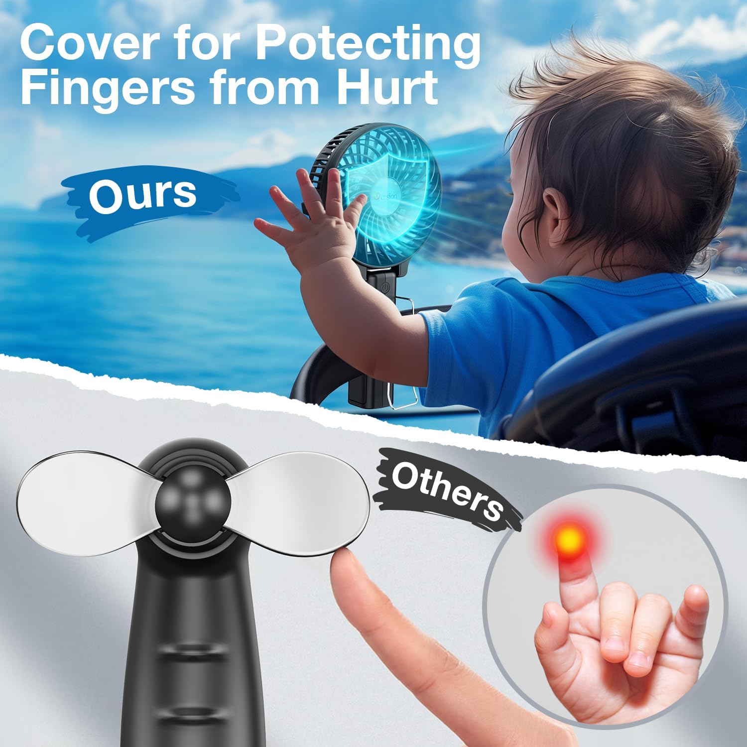 Thumbnail 4 de VersionTech Hand Held Fan 3-speed portable fan