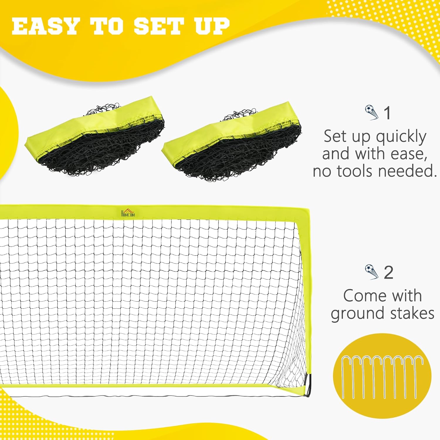 Thumbnail 2 de Football goal nets 6 x 3 ft, set of 2