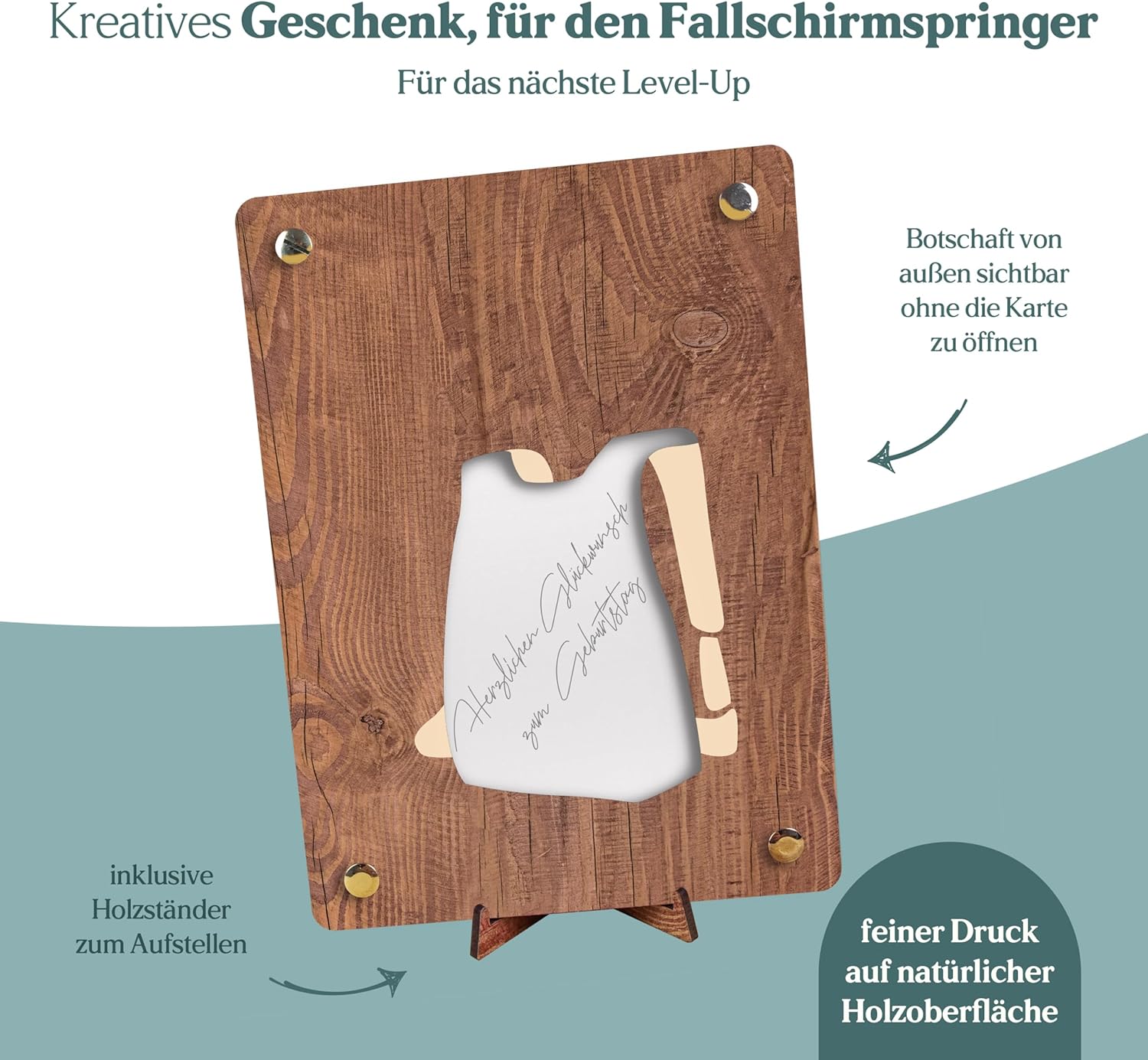 Thumbnail 4 de Geldgeschenk XL aus Holz 20 x 15 cm