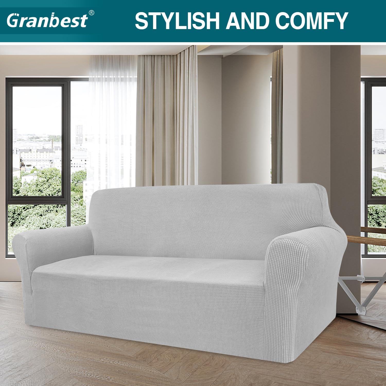 Thumbnail 1 de Granbest Copridivano jacquard elasticizzato 3 posti 🛋