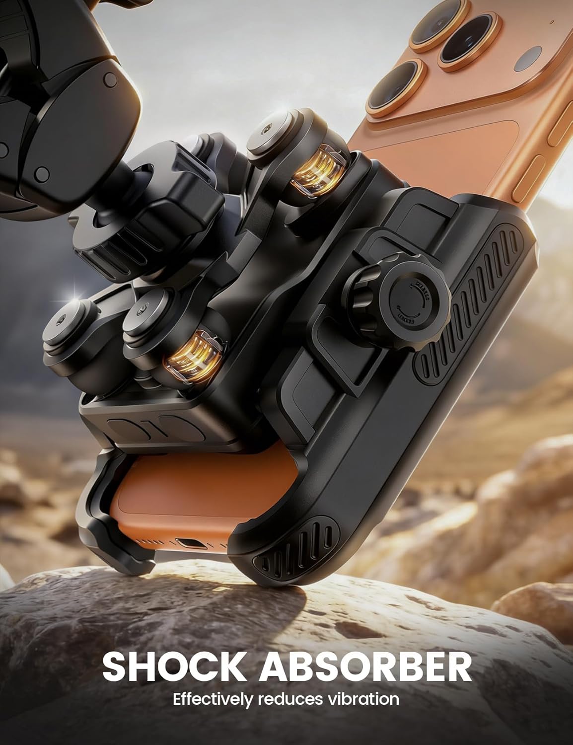 Detalle de Lamicall Motorcycle Bike Phone Mount - Upgrade Vibration Dampener for Camera-Friendly Ride