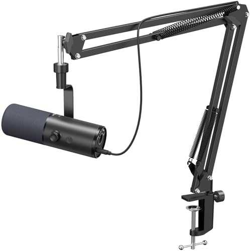 Detalle de TONOR TD510 Air H+: Micrófono dinámico USB/XLR para juegos con brazo y monitorización
