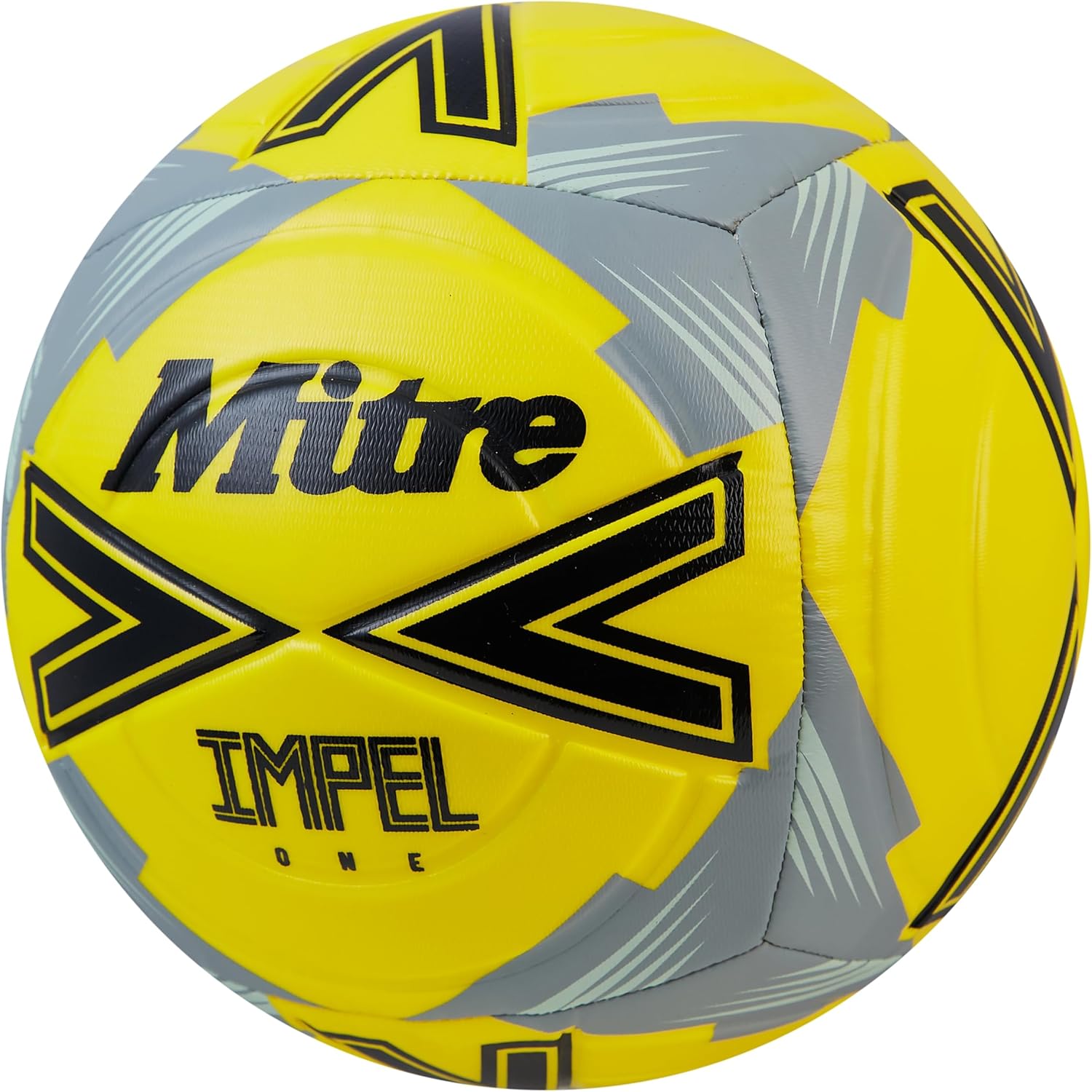 Detalle de Mitre Adult Impel One 24 Football, Fluo Yellow/Black/Circular Grey