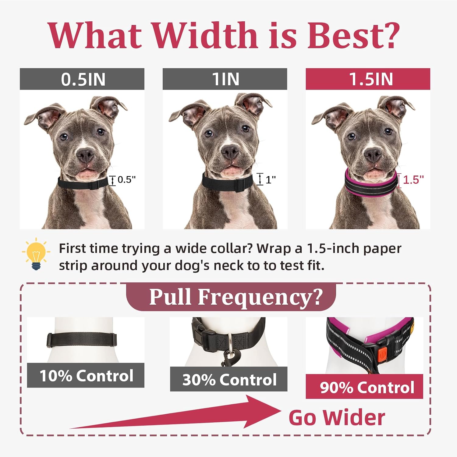Thumbnail 3 de Mayerzon 3.8cm Wide Martingale Collar for Dogs (XL) – Reflective, No Pull, Soft Padded