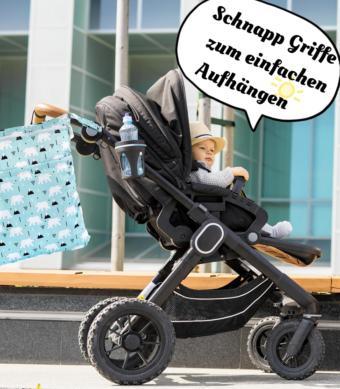 Thumbnail 6 de TRASUN Wetbag Kindergarten Nasstasche im 2er-Set – wasserdichte Nass- und Trockenbeutel für Windeln, Schwimmsachen & mehr