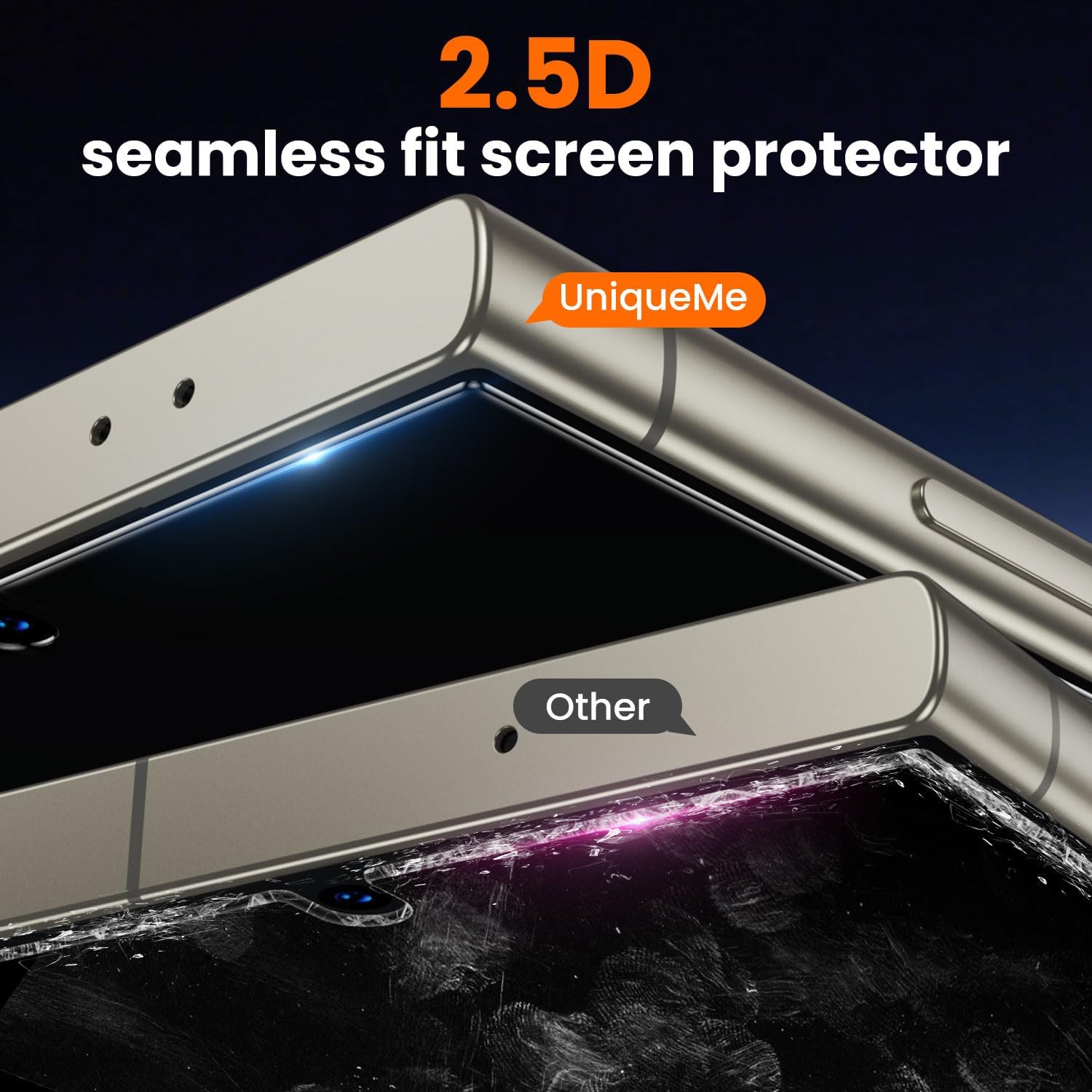 Thumbnail 6 de UniqueMe Samsung Galaxy S24 Ultra privacy screen protector 2-pack