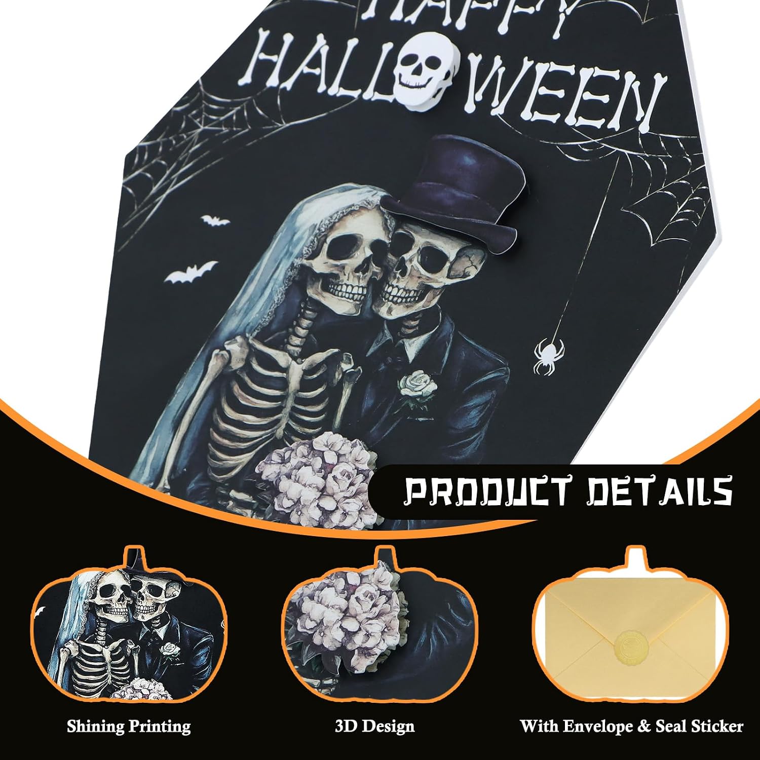 Thumbnail 2 de FLYAB C250613548 Halloween Card, 3D Gothic Coffin Design with Envelope