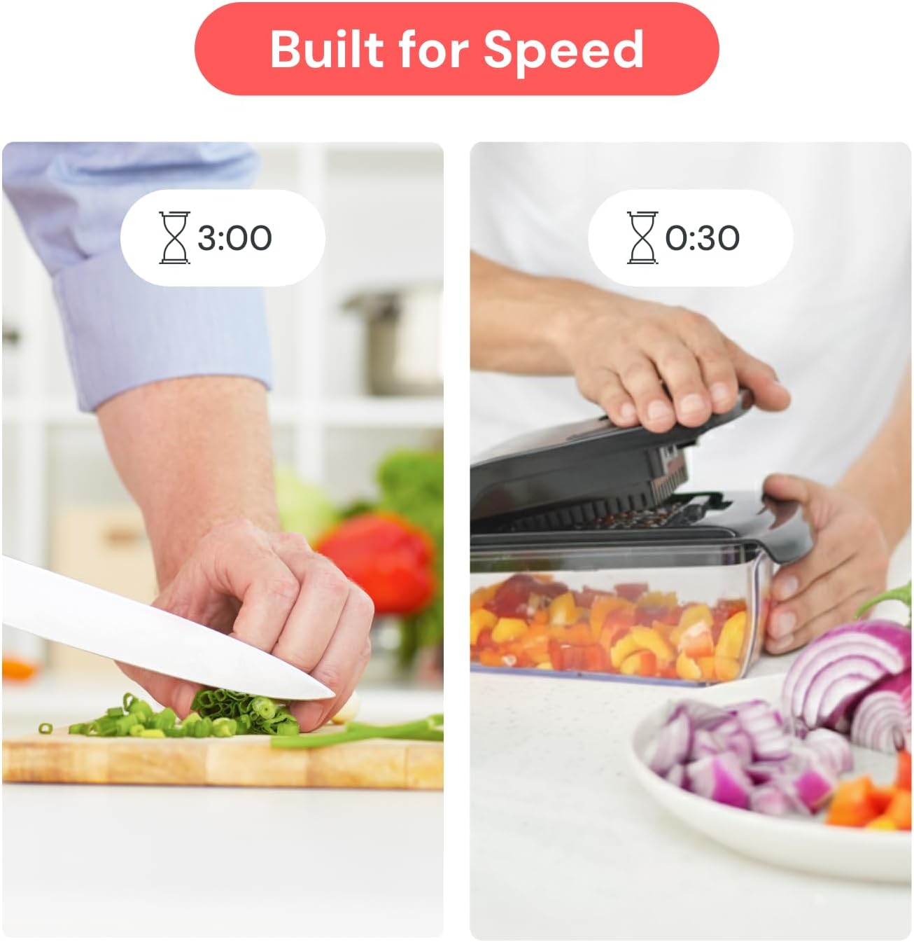 Detalle de Fullstar 4-in-1 Pro Vegetable Chopper & Cutter: Slicer Dicer Spiralizer with 5-Cup Container