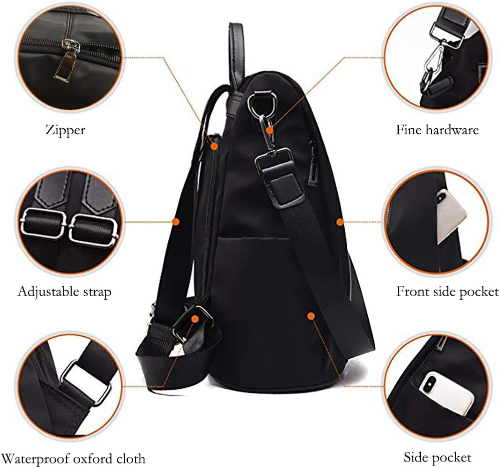 Detalle de shepretty Zaino piccolo da donna in borsa pelle impermeabile casual con funzione anti-furto