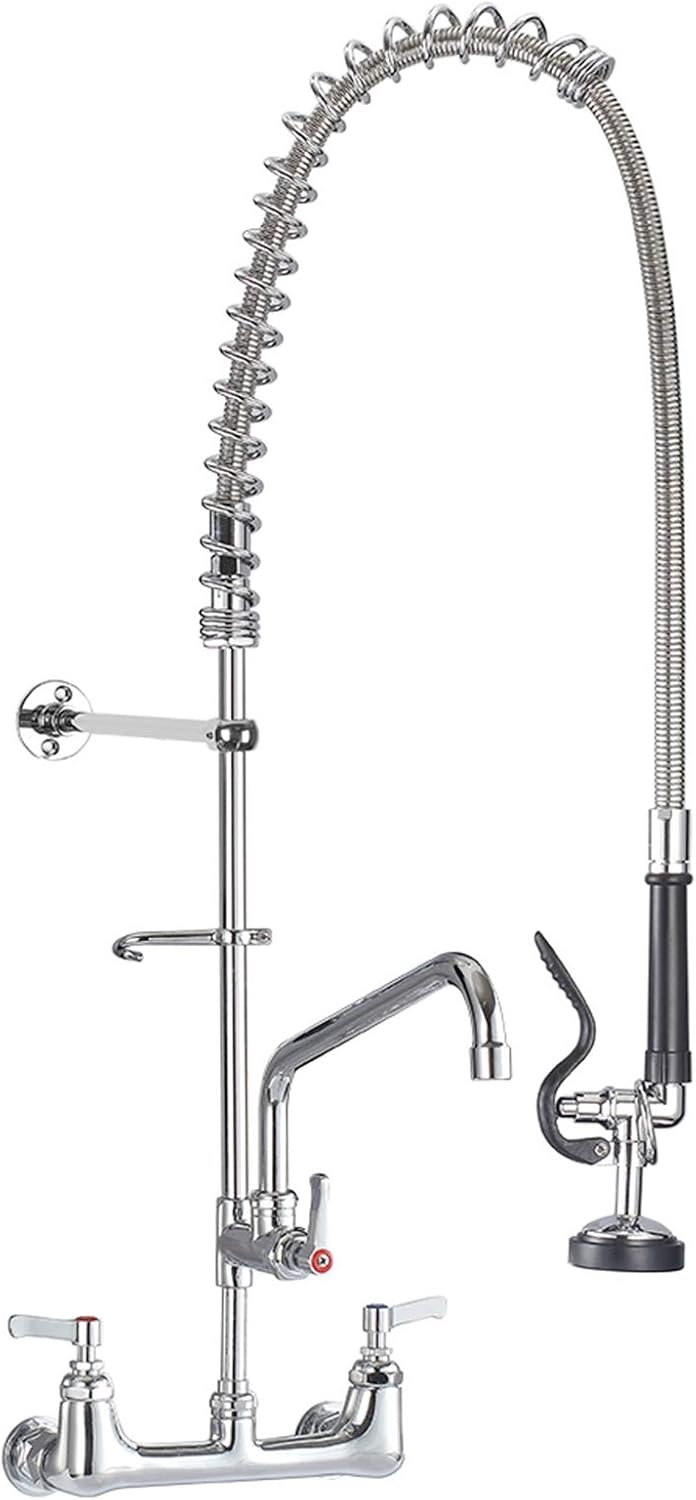 Detalle de BESTJEEF IM-US-KH79 47-Inch Wall-Mount Commercial Faucet with Pre-Rinse Sprayer
