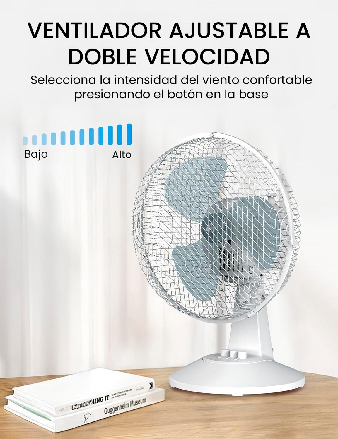 Detalle de Comfee' Ventilador de Mesa Silencioso 23 cm 🌬️ Ligero y Oscilante