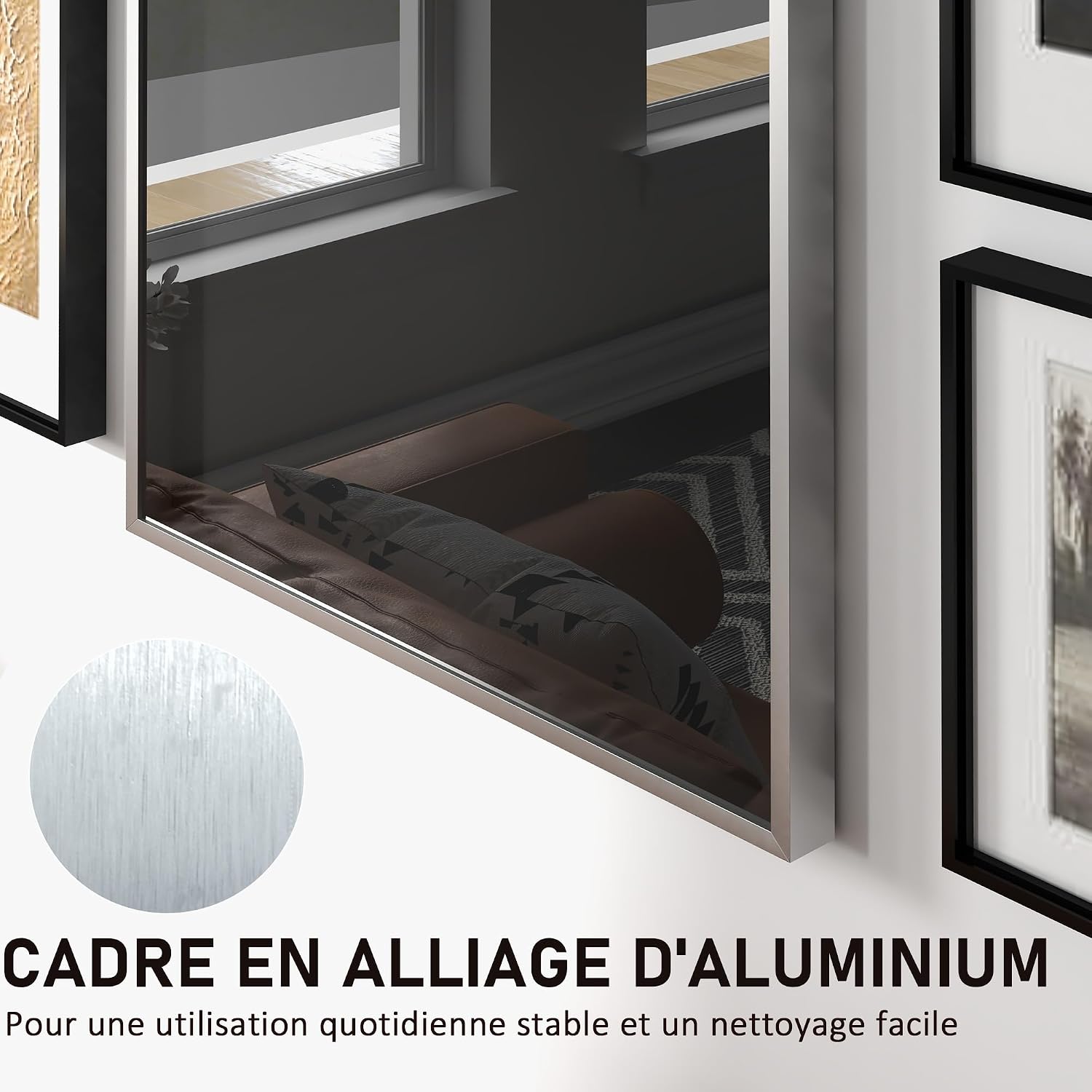 Detalle 2 de HOMCOM AC0-004V00BK kader voor sportshirt, 70 x 90 cm, uv-bestendig acryl