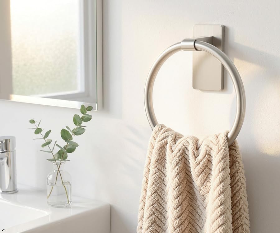 Thumbnail 6 de STWWO 104108013 Hand Towel Ring, Brushed Nickel Adhesive Mount