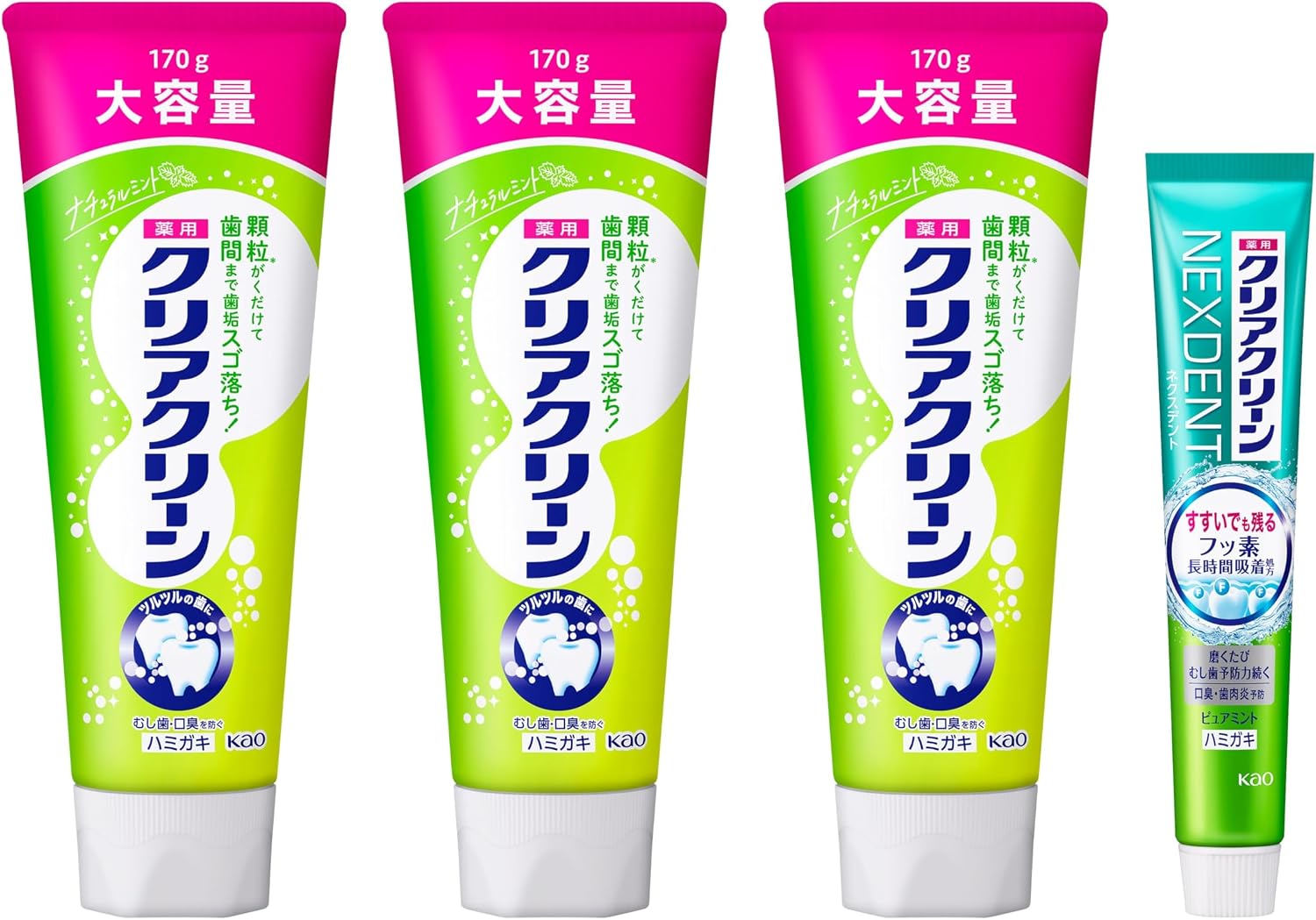 Thumbnail 2 de クリアクリーン ナチュラルミント ハミガキ 170g×3個＋ハミガキ粉付き［医薬部外品］