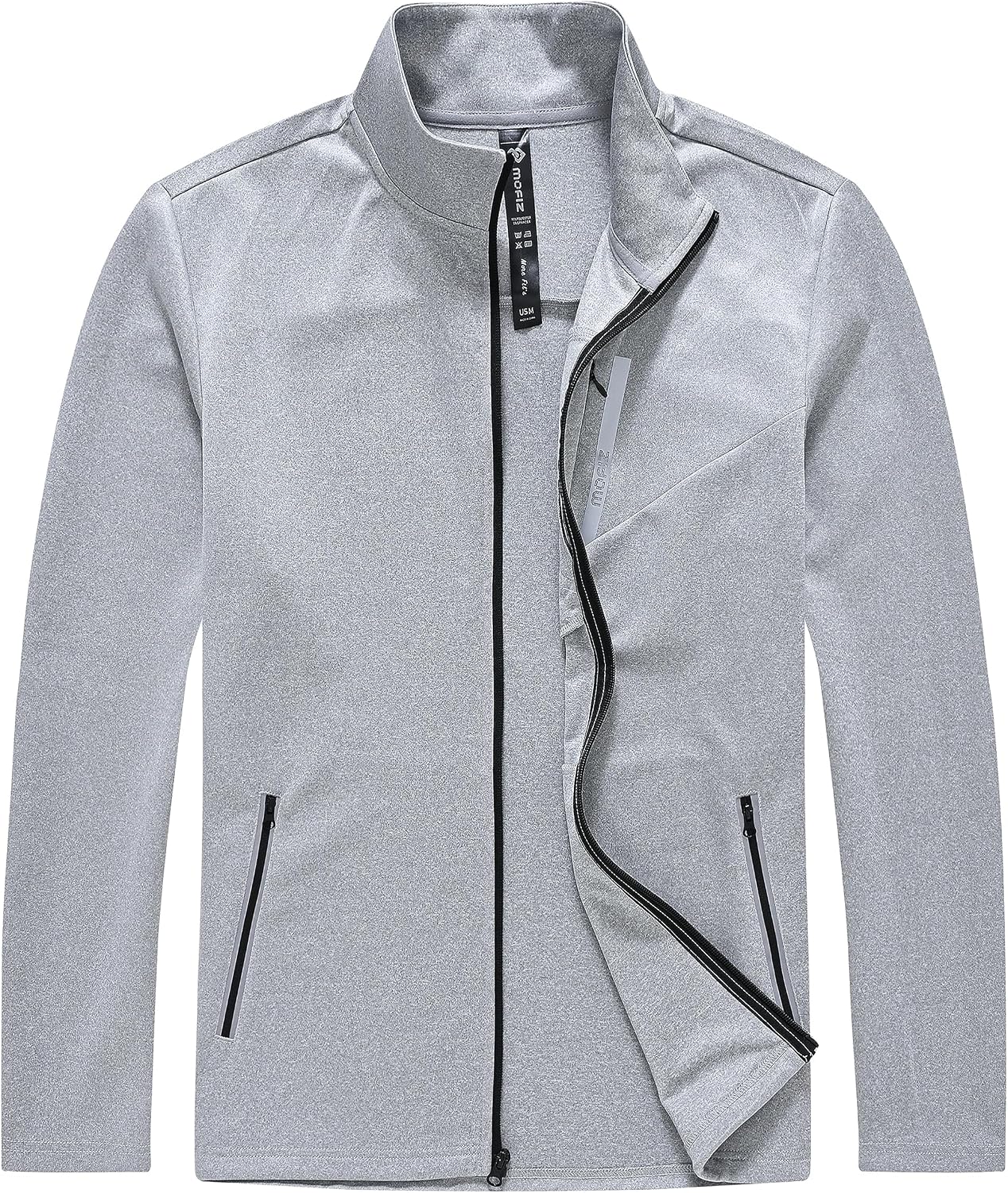 Detalle 2 de AjezMax trainingspak voor heren met ritssluiting, licht polyester en zakken
