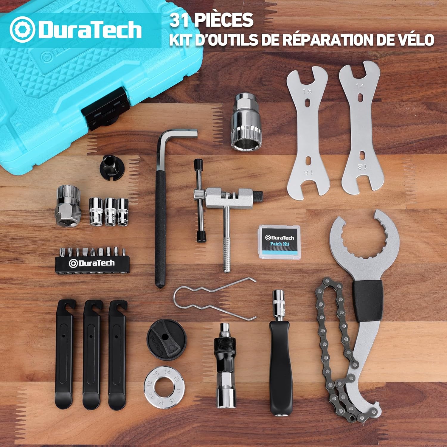 Thumbnail 1 de DURATECH Kit réparation vélo 31 pièces