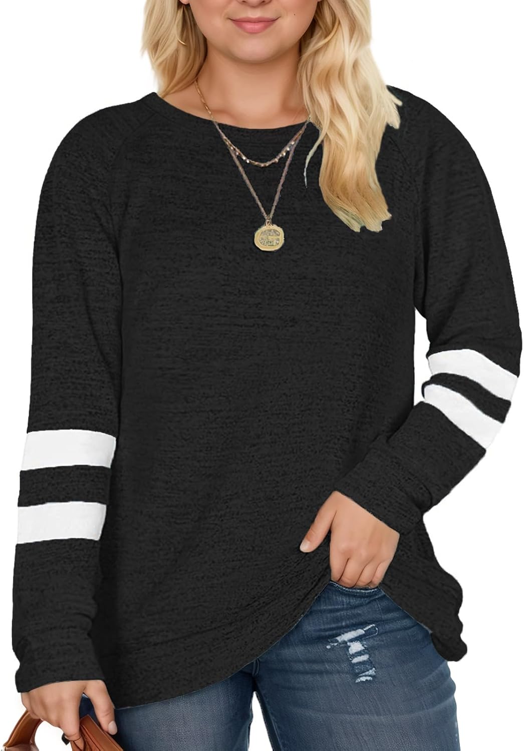 Thumbnail 6 de DOLNINE Plus Size Sweatshirt Tunic Top