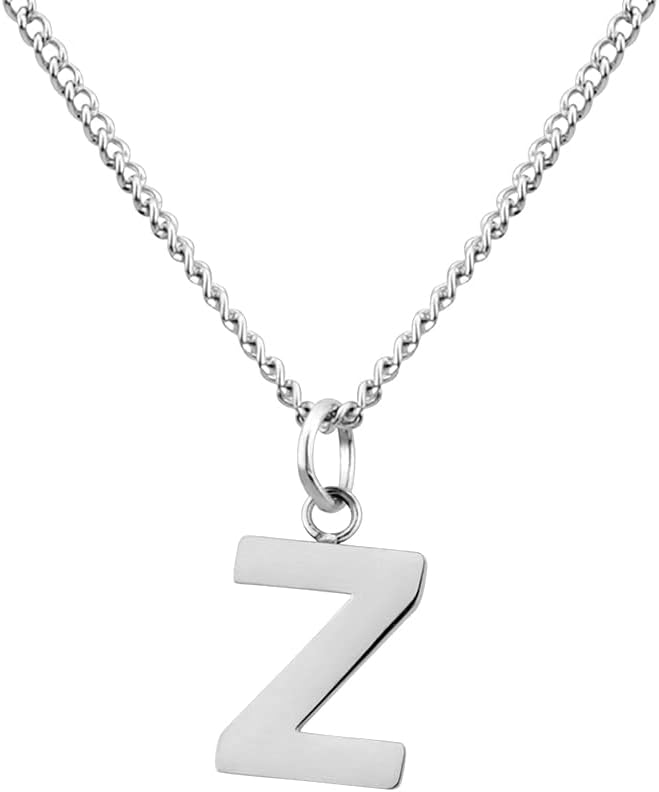 Detalle de GD GOOD.designs EST. 2015 Chaîne avec lettres argent – Collier Femme hypoallergénique, réglable 42–47 cm