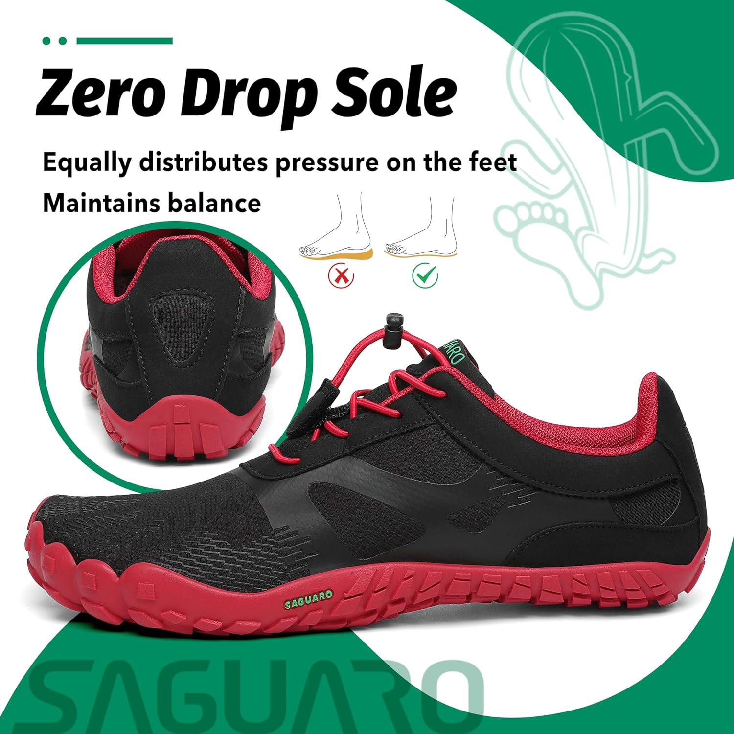 Thumbnail 5 de SAGUARO Scarpe Barefoot con Dita per Trekking e Trail Running: flessibilità, leggerezza e contatto diretto con il terreno