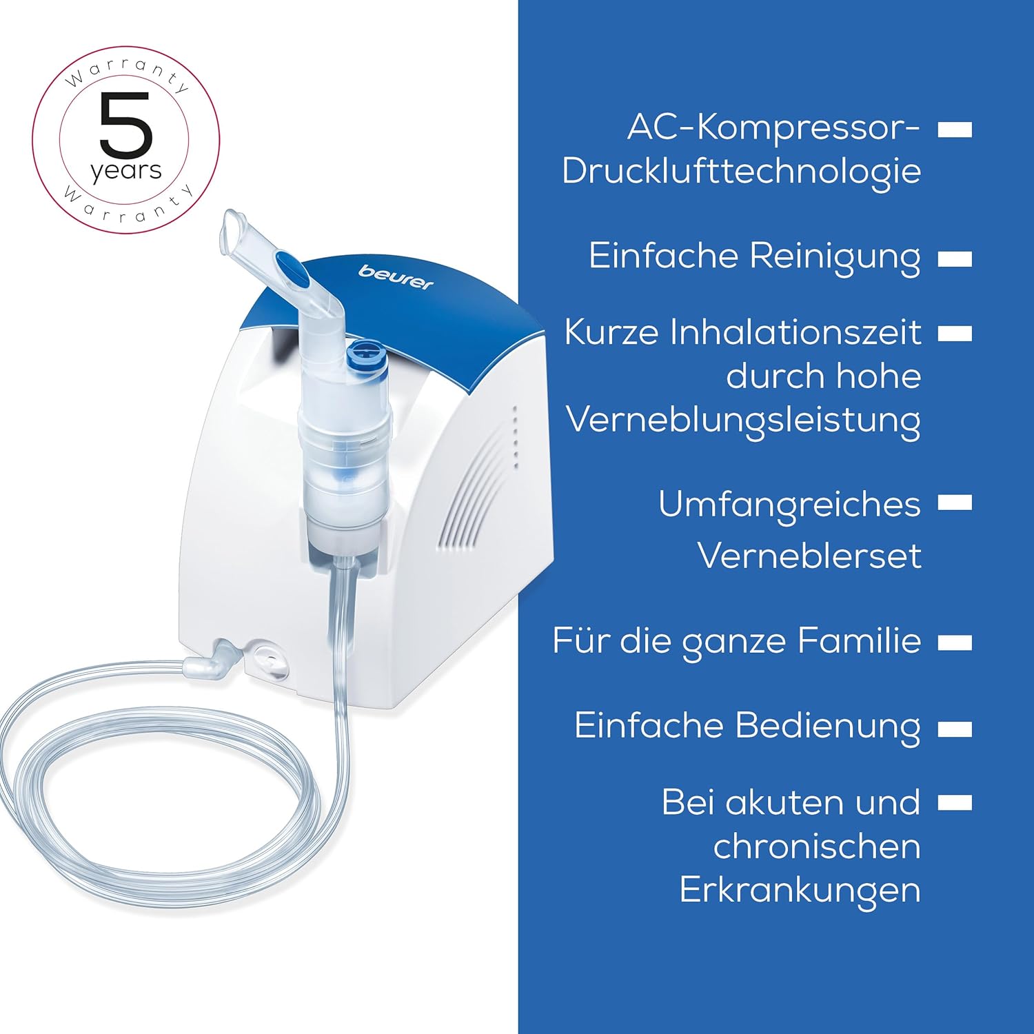 Thumbnail 5 de Beurer IH 26 Inhalator – Vernebler mit Nasendusche und umfangreichem Zubehör