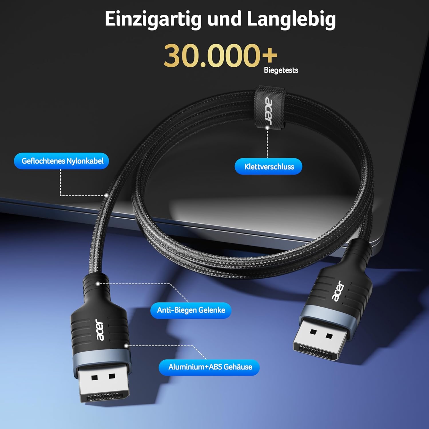 Thumbnail 6 de Acer DisplayPort 1.4 Kabel 3 m für 8K