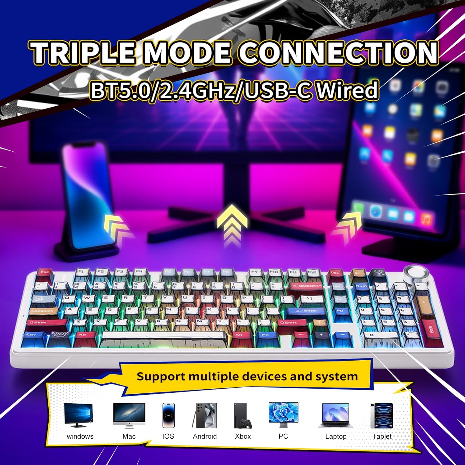 Thumbnail 2 de Aula F99 Pro 8000mAh Mechanical Keyboard