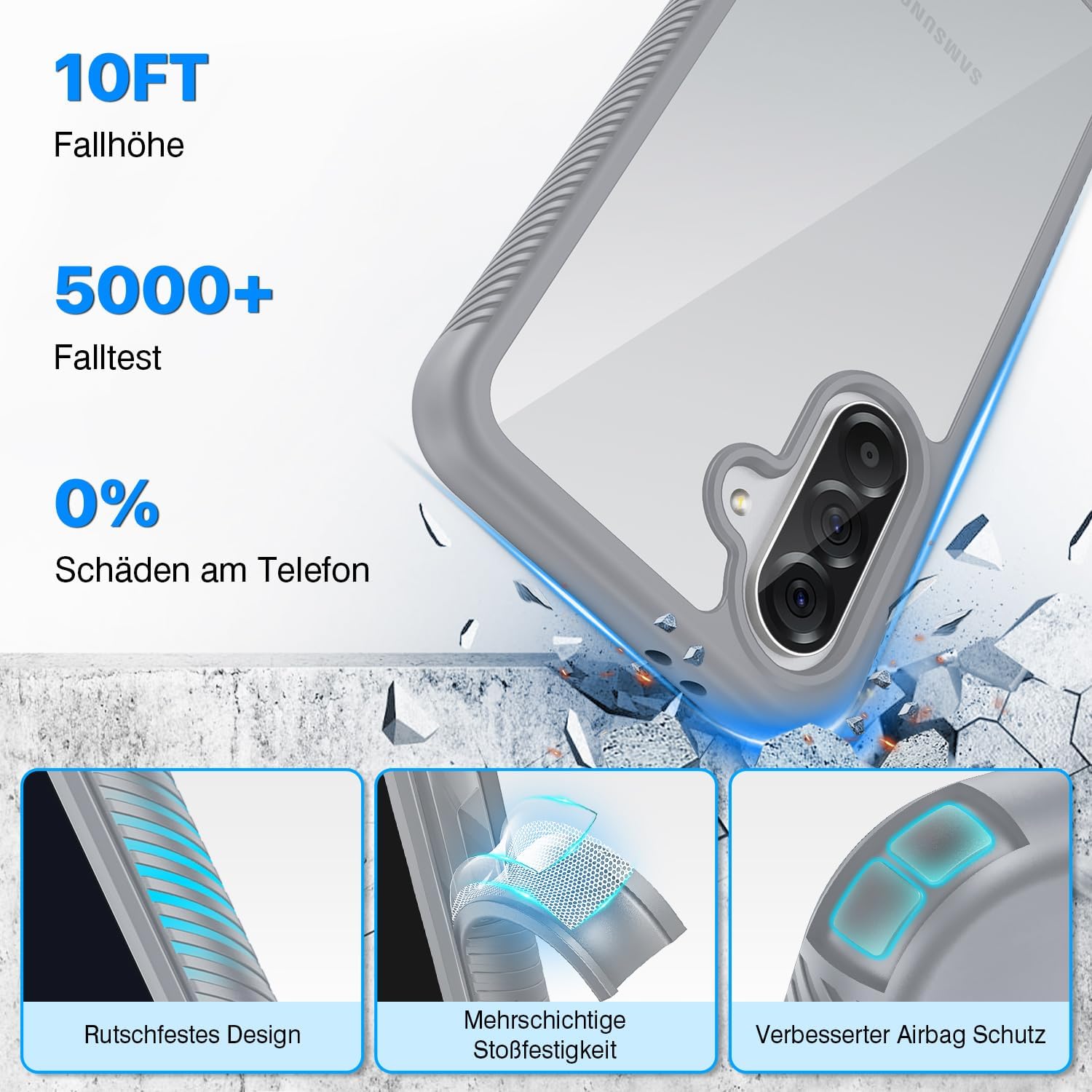 Thumbnail 2 de CENHUFO Hülle Galaxy A36/A56 5G 360° Schutz