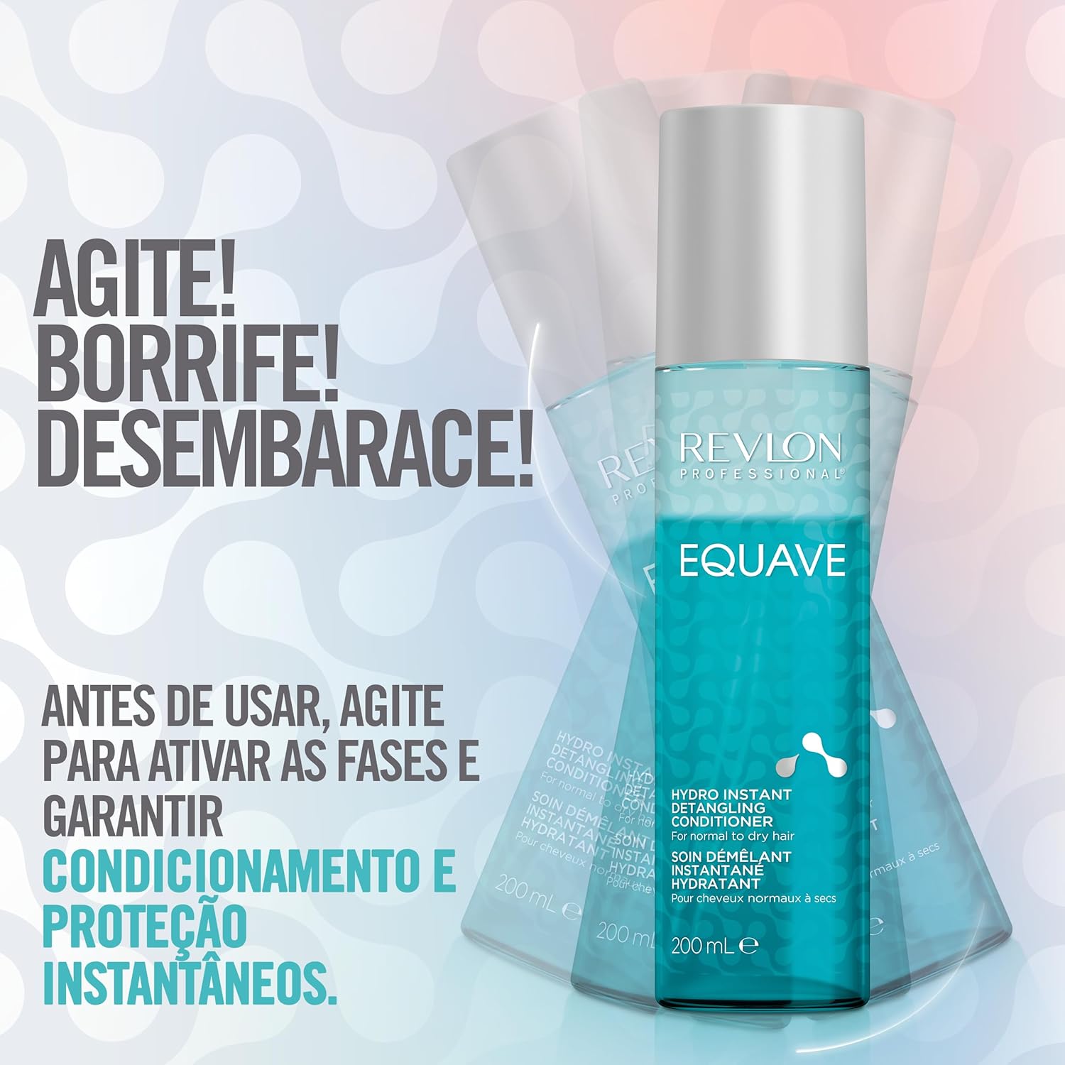 Detalle de Revlon Professional Equave Hydro Bi-Phase Detangling Conditioner – Balsamo senza Risciacquo per Capelli Normali/Secchi 200 ml