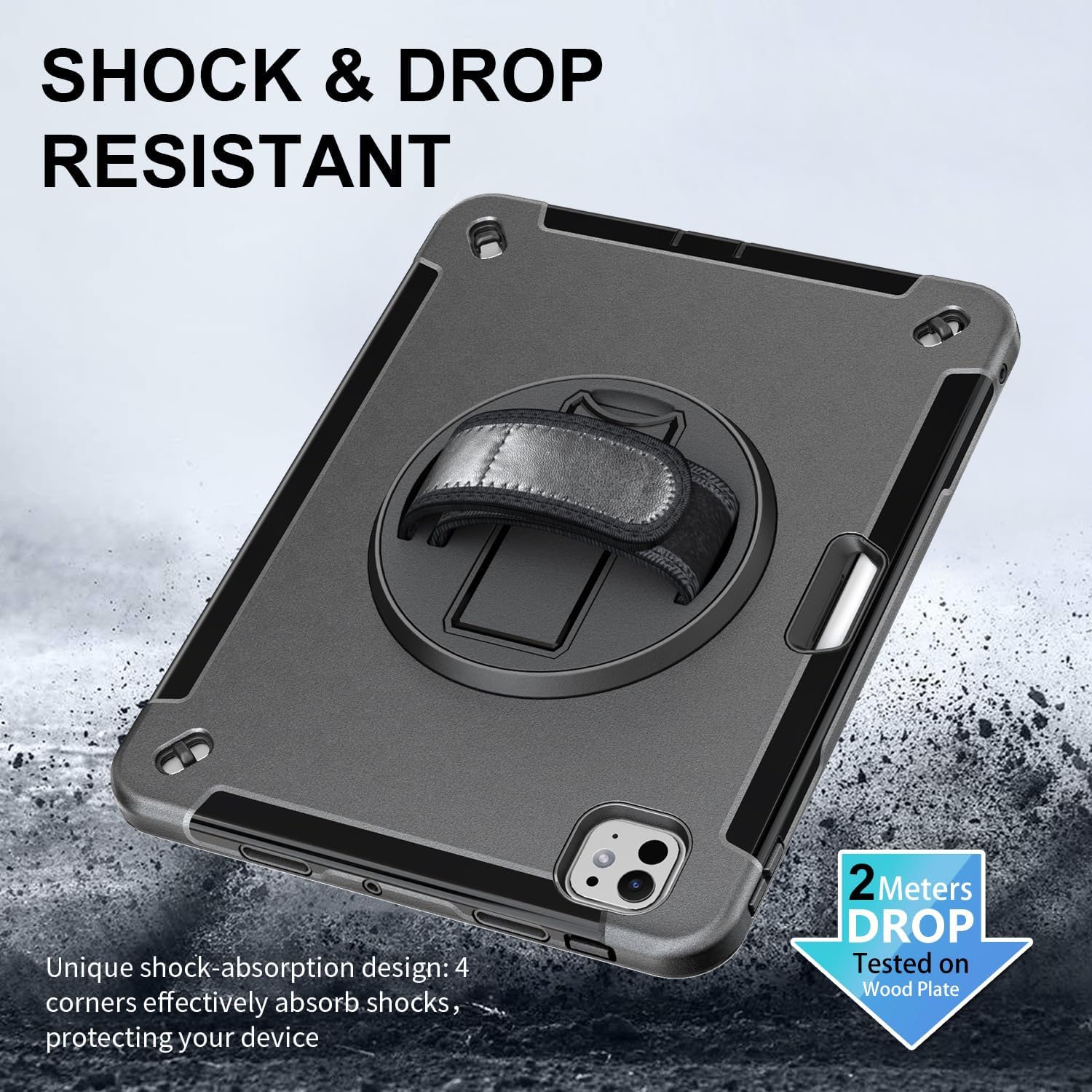 Thumbnail 1 de Gerutek Armour Case for iPad Pro 11 inch (2025/2024) — Rugged 6th/5th Gen with 360° Stand, Hand/Shoulder Straps and Pencil Holder