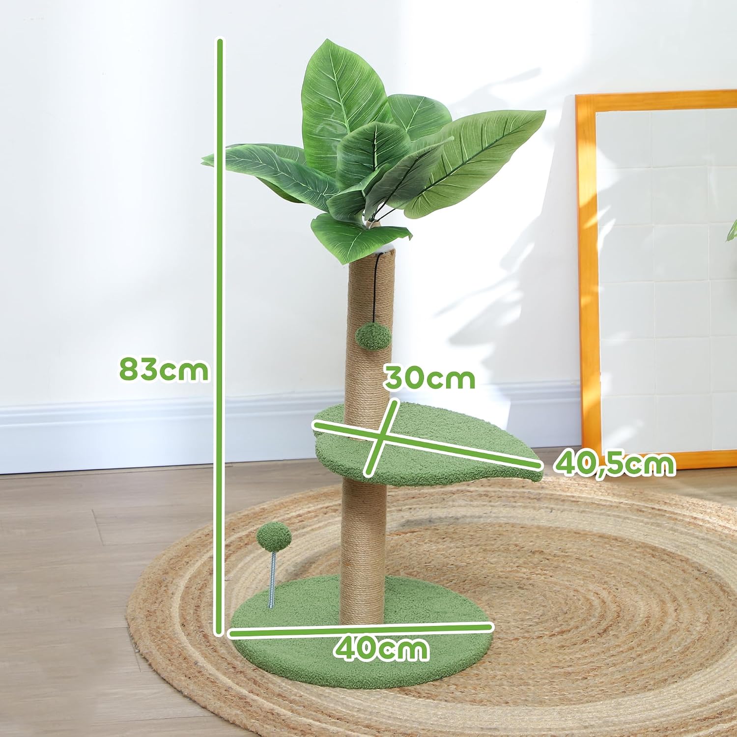 Thumbnail 5 de PawHut arbre à chat 83 cm Vert