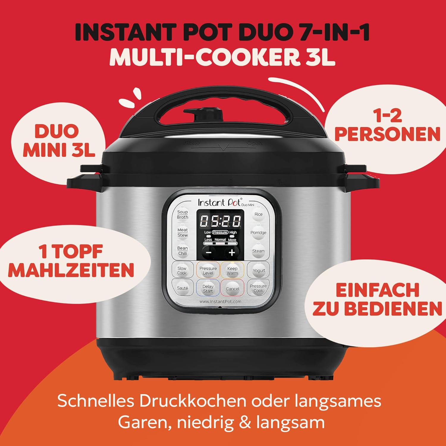 Thumbnail 2 de Instant Pot Duo 30 Elektro-Multikocher 3L