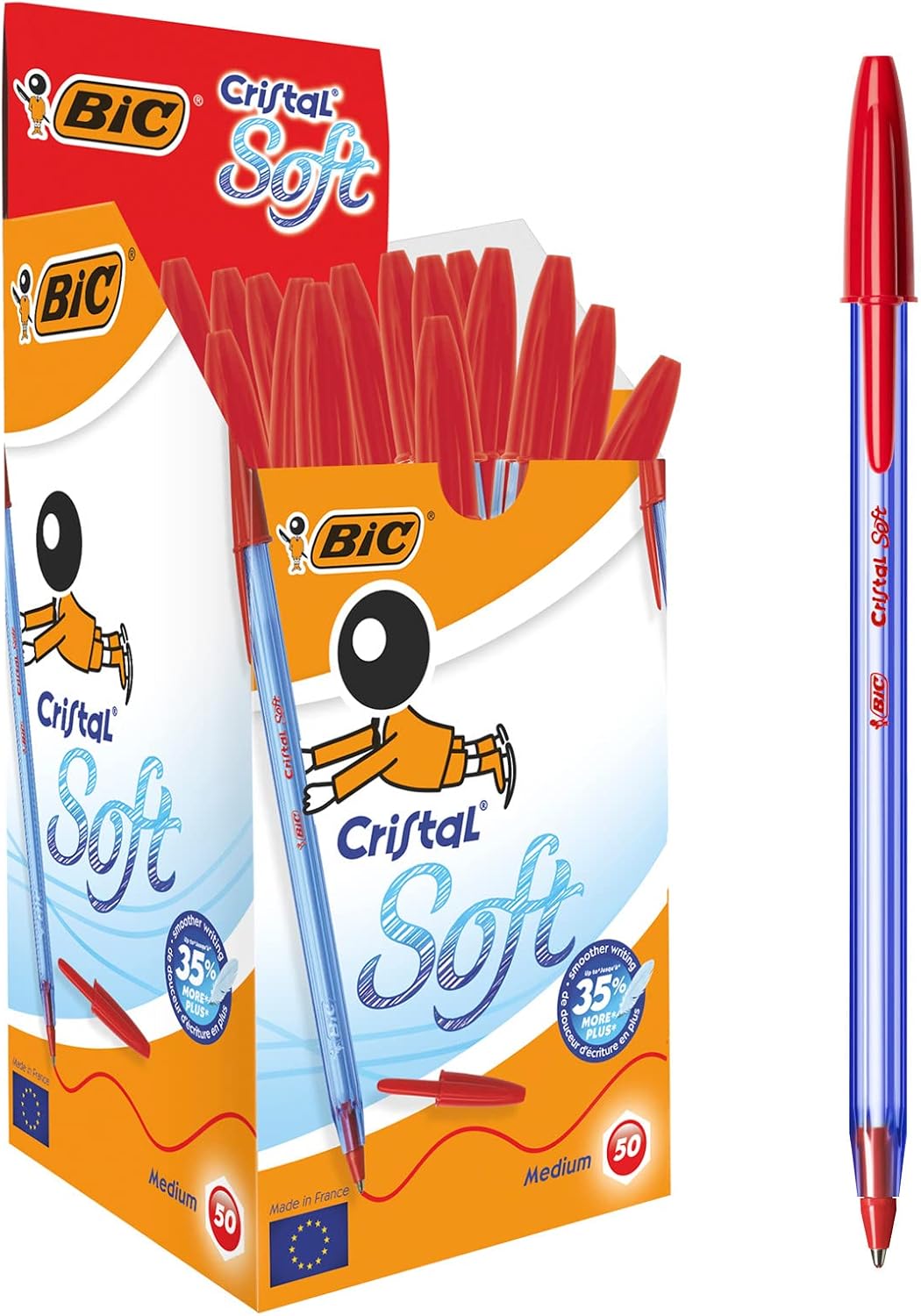 Thumbnail 5 de Penna a sfera BIC Cristal Soft Nere con punta media 1,2 mm – confezione da 50