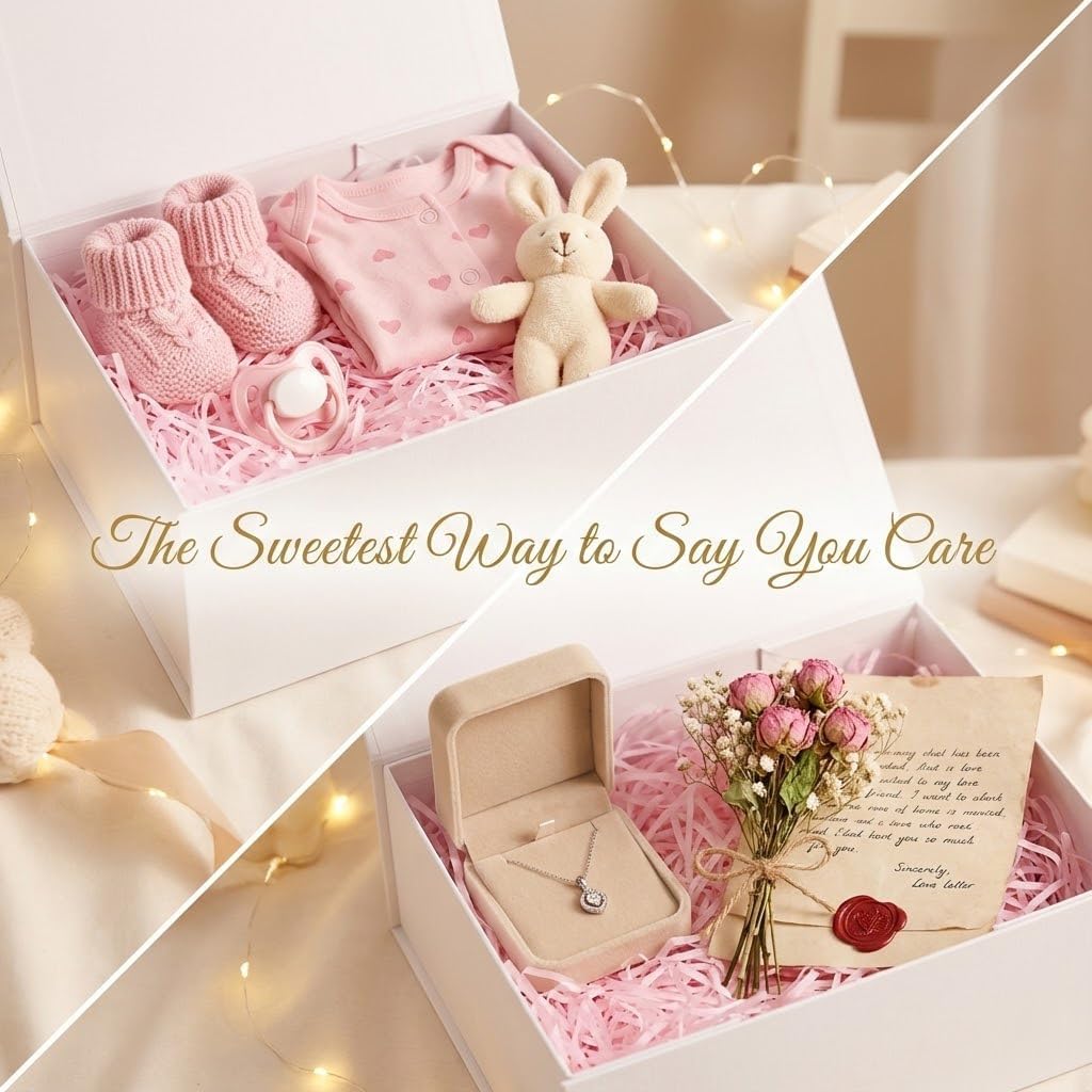 Thumbnail 3 de Rsgift White Gift Box with Lids, 9.7x7.2x3.3 Inch, Magnetic Closure Collapsible Gift Boxes for Presents