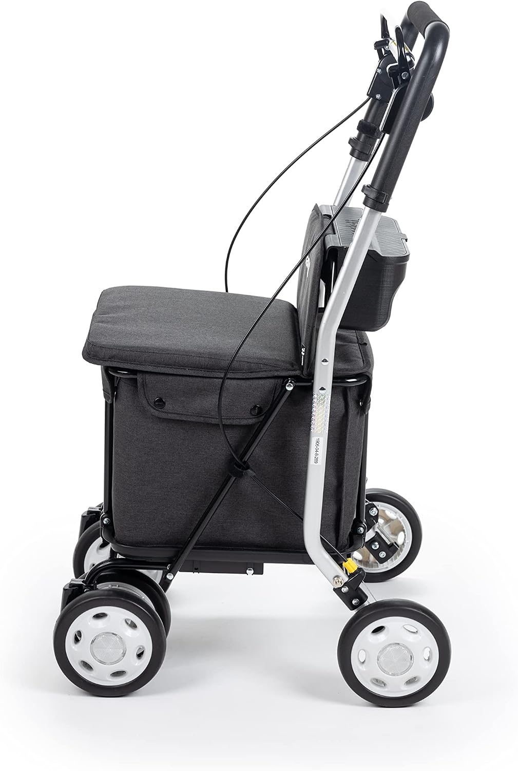 Detalle de Carlett Senior Comfort – czerwony wózek na zakupy 29 l z funkcją siedzenia