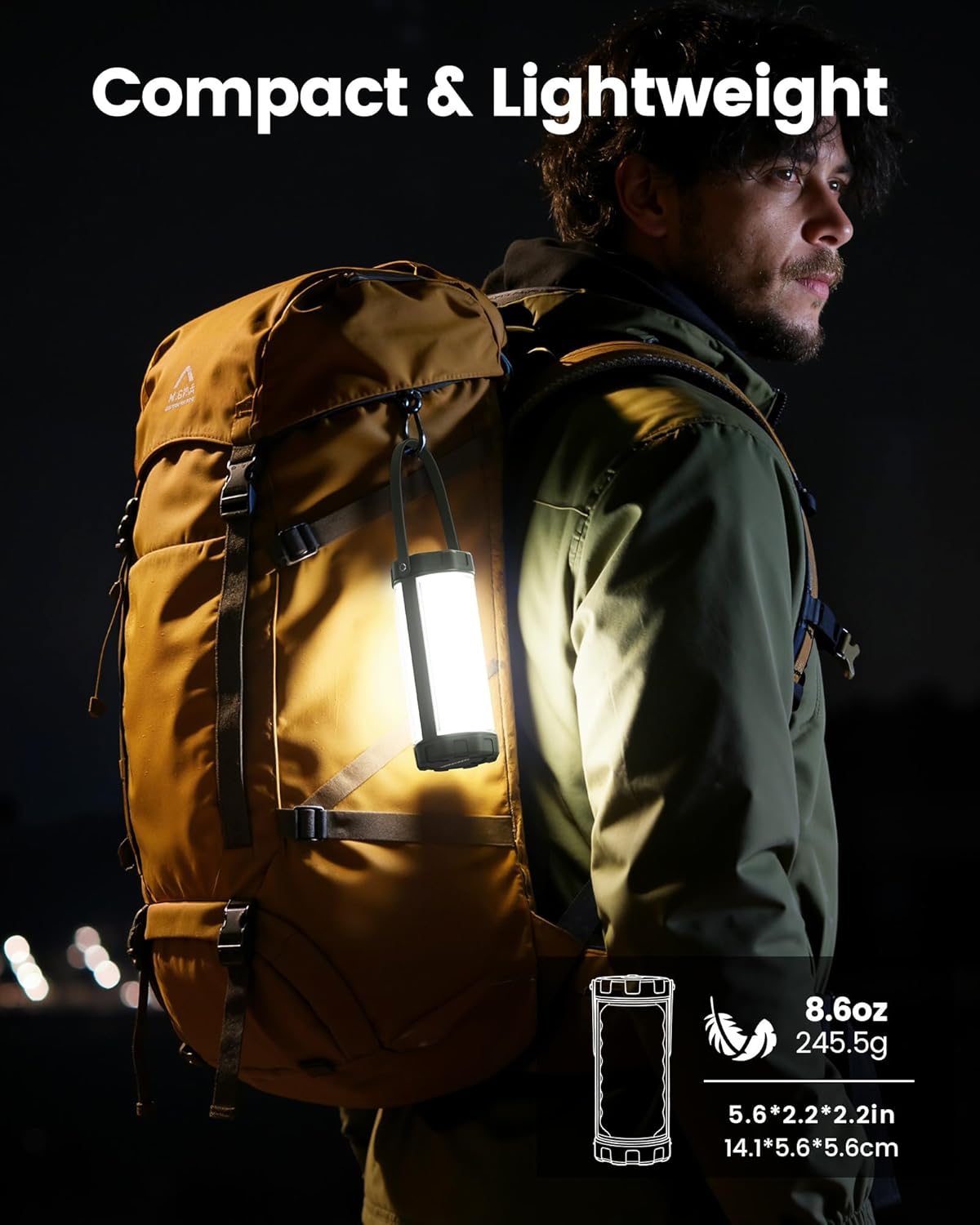 Thumbnail 6 de Glocusent Lampe Camping rechargeable 106 LED 1200 lm, IP68, 5 modes (dont SOS) – compacte