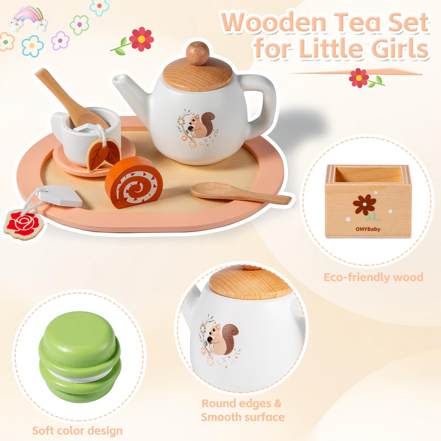 Thumbnail 2 de OMYBaby Wooden Tea Set
