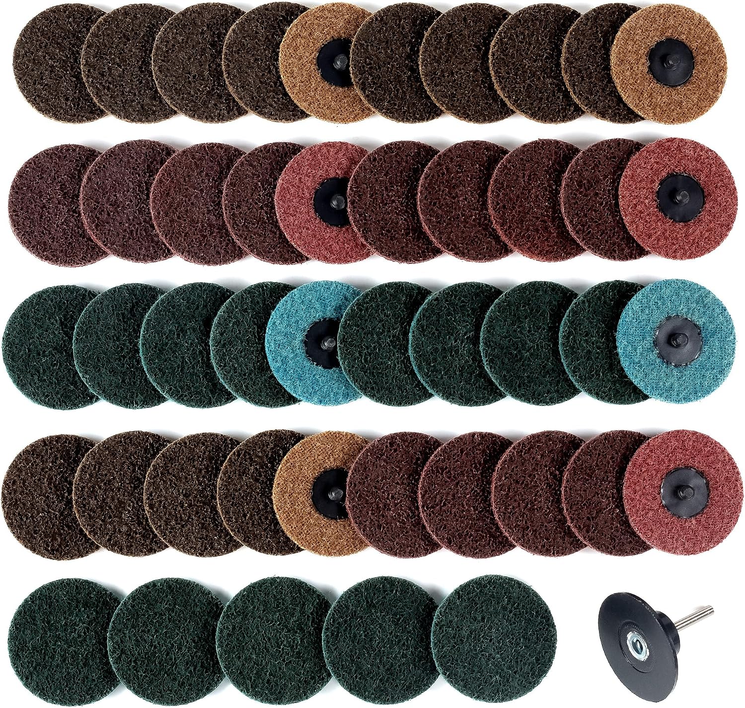 Detalle de S SATC 3-Inch Quick-Change Sanding Discs, 45-Piece Assortment with 1/4-Inch Shank Holder