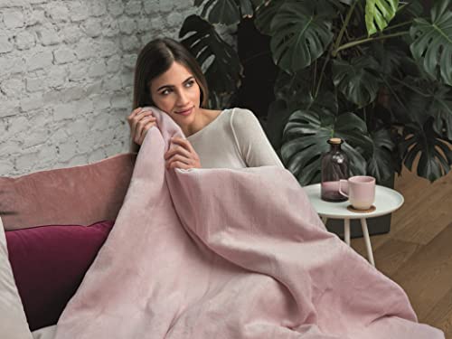 Thumbnail 8 de Dreamland Snuggle Up Electric Throw in Dusky Pink