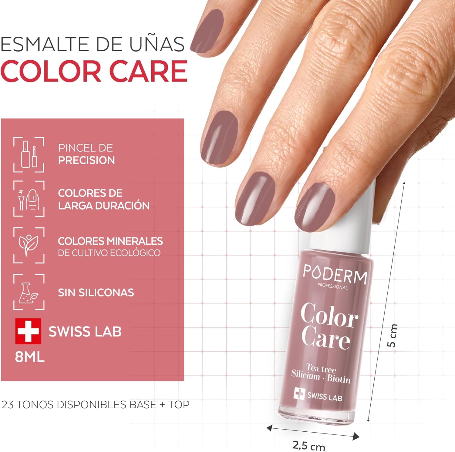 Thumbnail 4 de PODERM Esmalte Tea Tree 2 in 1 10 ml