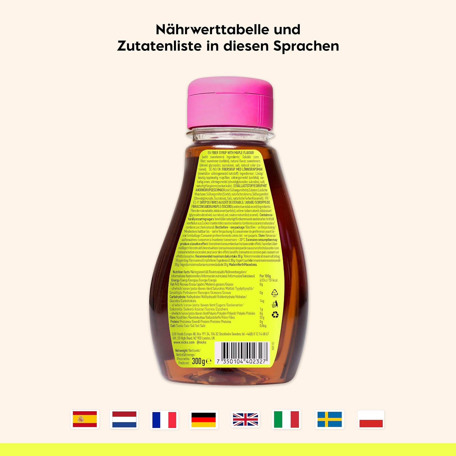Thumbnail 6 de N!CK'S Fiber Sirup 300 g 🥞