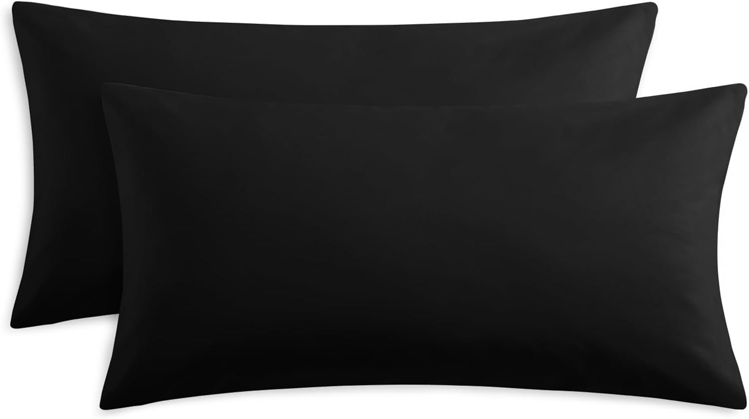 Detalle de RUIKASI Kissenbezug 40 x 80 Schwarz 2er-Set Kissenbezug