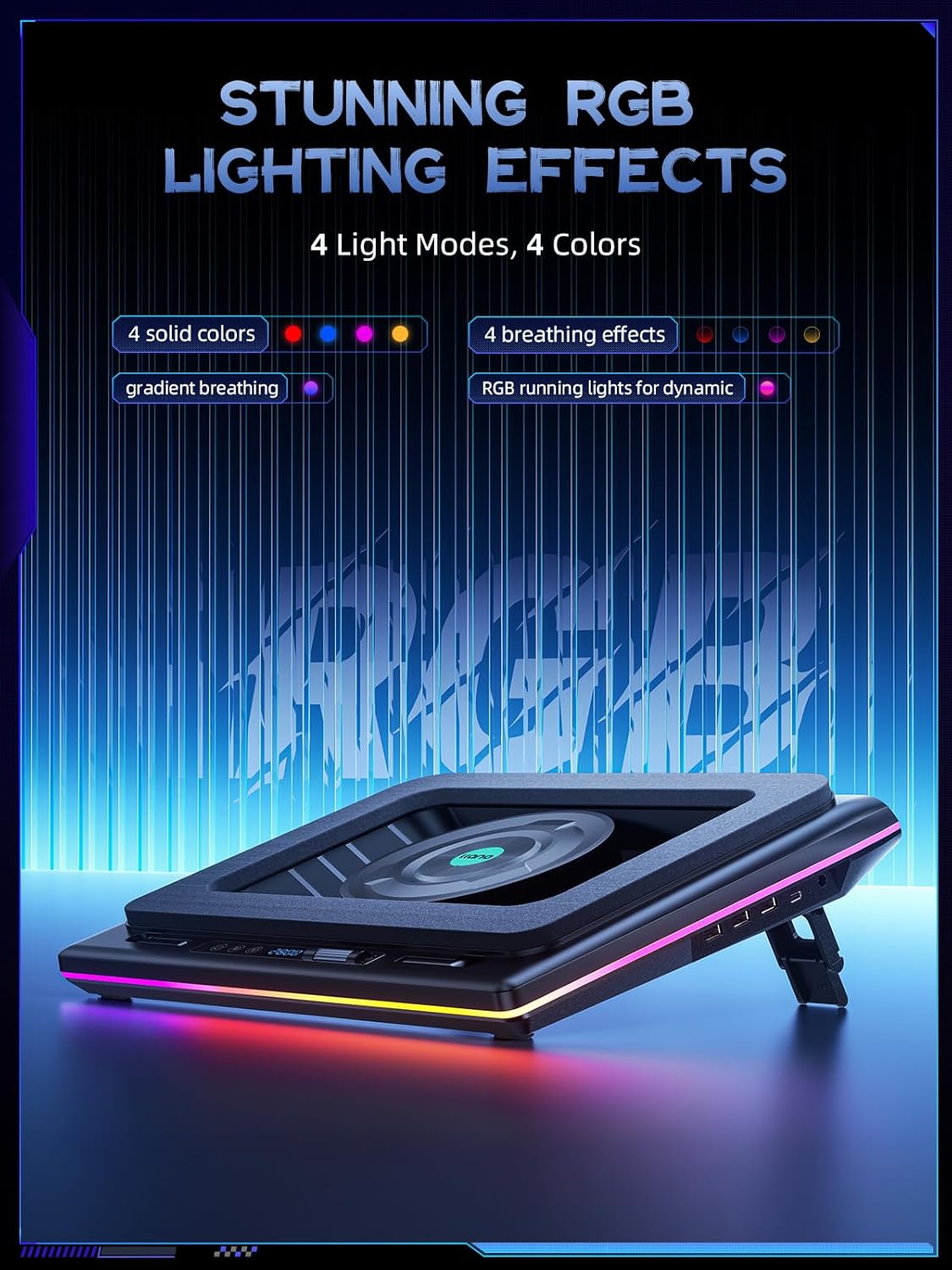 Thumbnail 4 de llano V12 RGB Cooling Pad ⚡