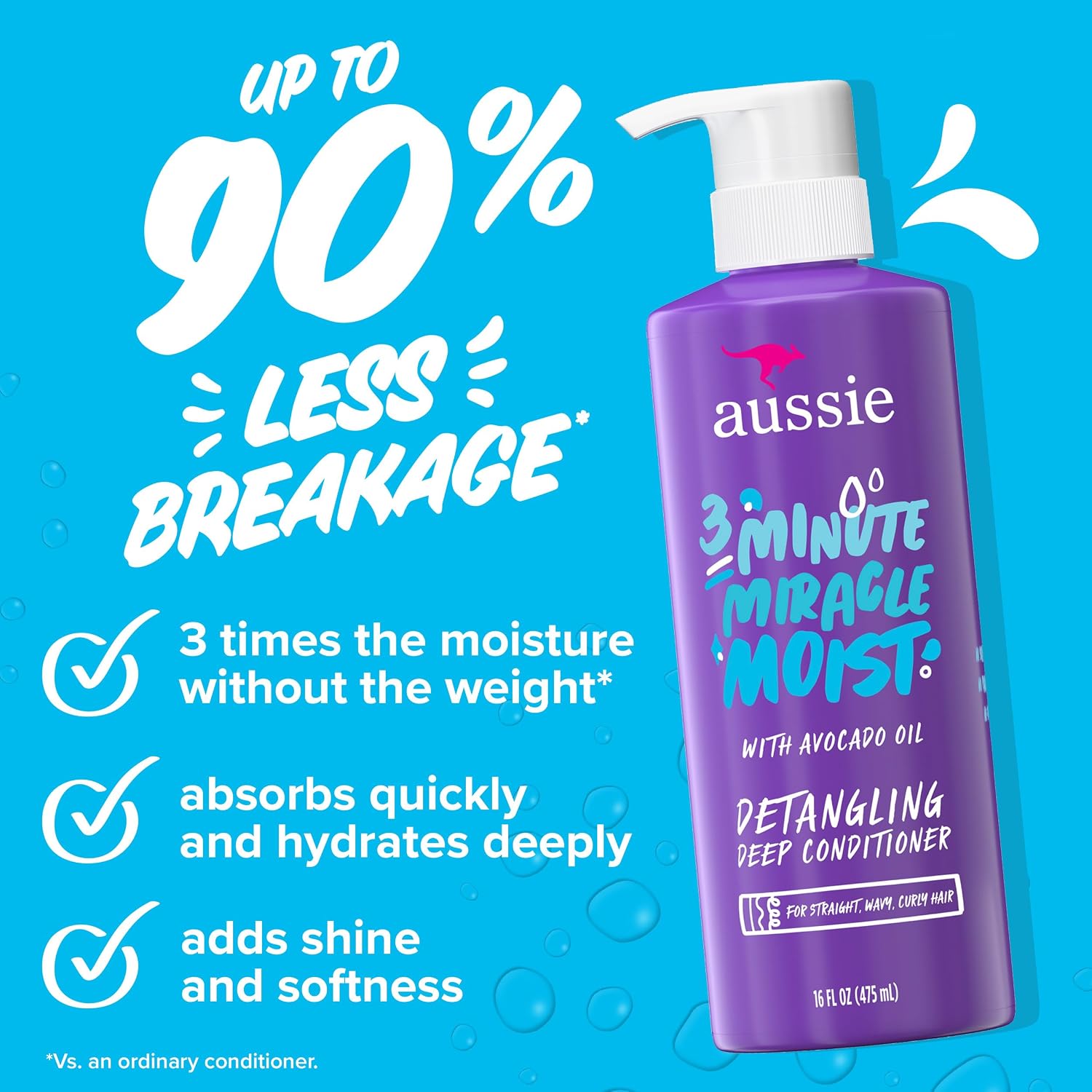 Thumbnail 3 de Aussie Miracle Moist Shampoo & Conditioner with 3-Minute Deep Conditioner, Avocado & Jojoba Oil, 3 Pack
