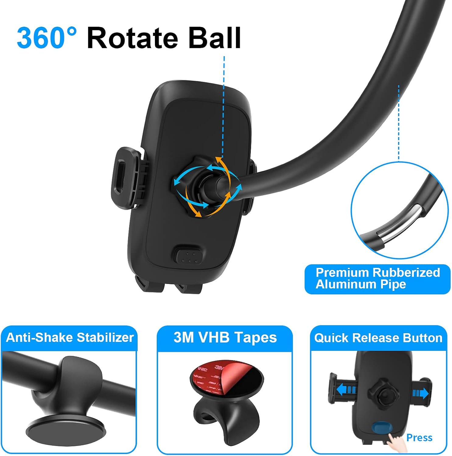 Thumbnail 5 de APPS2Car 14'' Gooseneck car phone holder