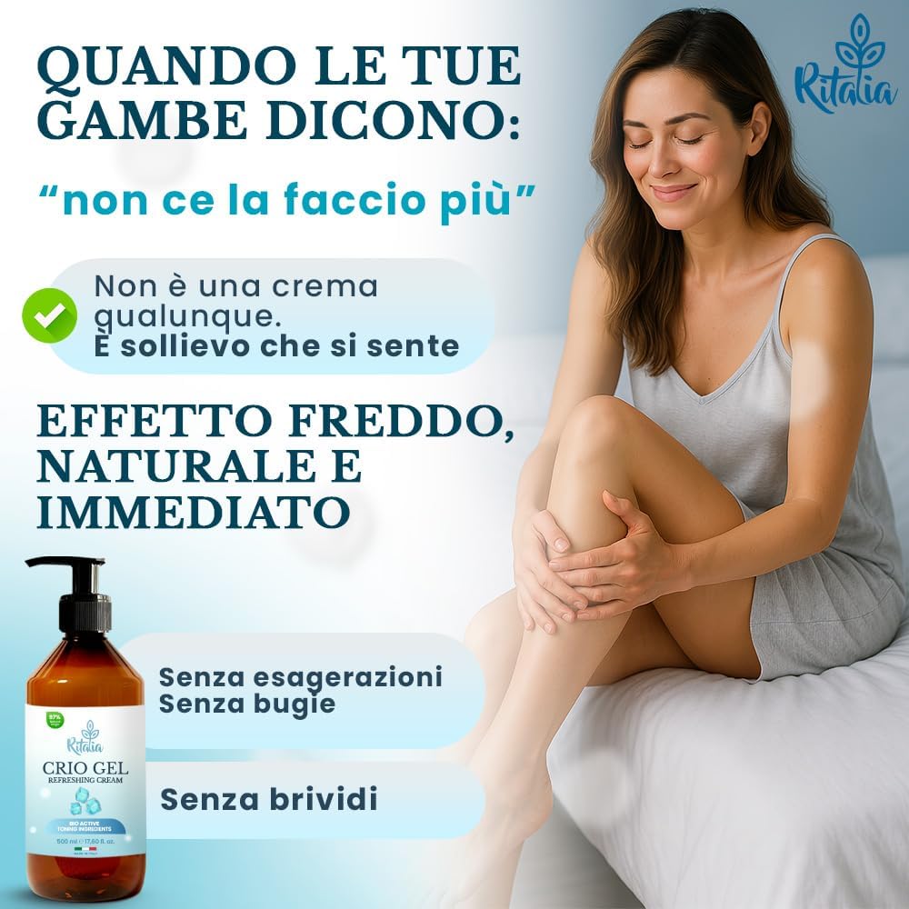 Thumbnail 1 de Ritalia® Criogel Drenante per gambe gonfie e pesanti (effetto freddo), 500 ml