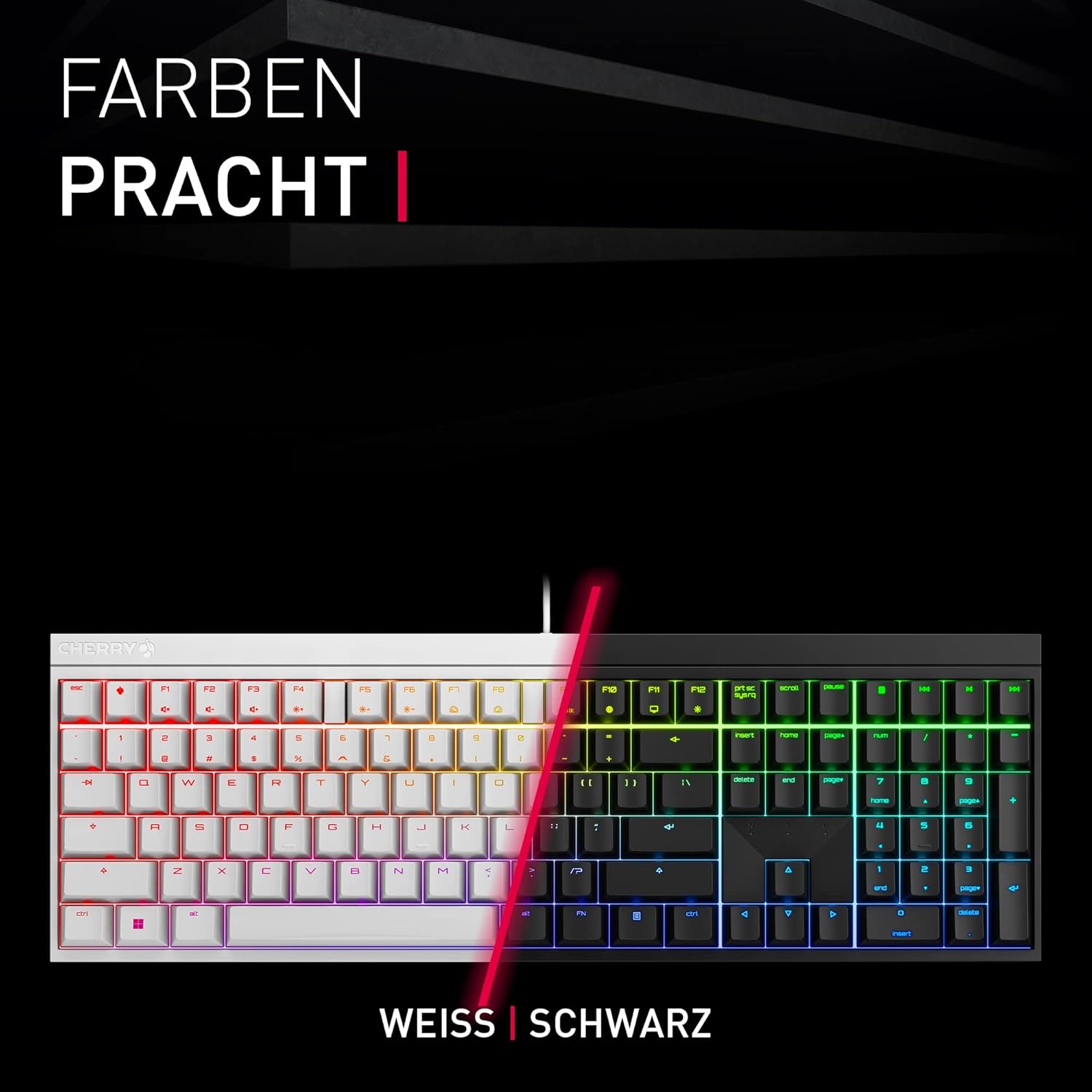 Thumbnail 5 de CHERRY MX 2.0S Gaming-Tastatur (QWERTZ) mit MX2A Red Switches und RGB-Beleuchtung – kabelgebunden