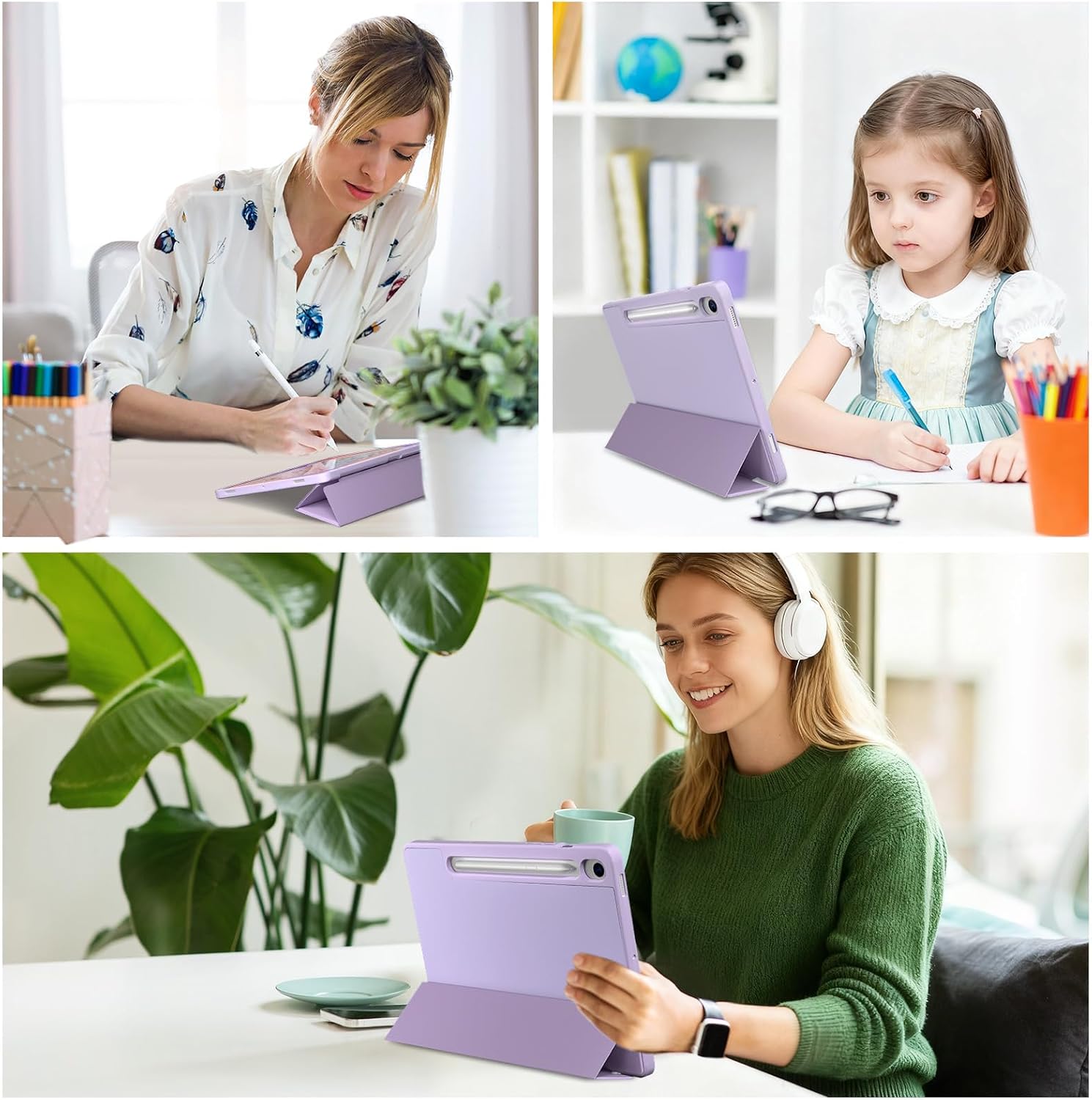 Thumbnail 6 de ProCase smart case for Galaxy Tab S10 Lite / S10 FE / S9 FE 10.9" with S Pen holder (light purple)