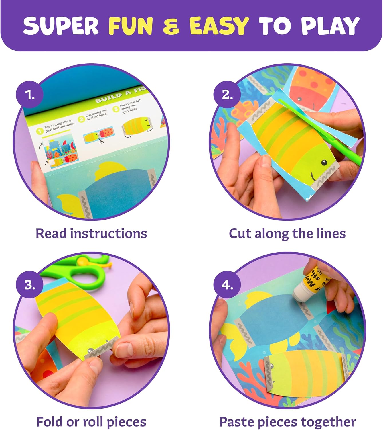 Detalle de Clever Fox Play Snip & Shape: Scissor Skills Activity Book for Ages 3–5