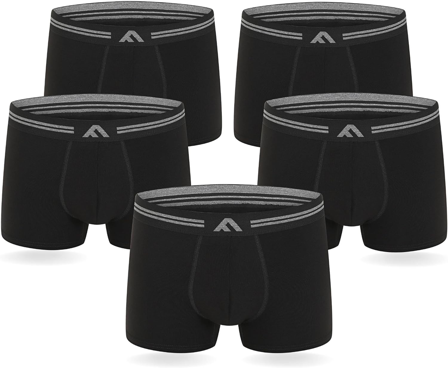 Detalle de FM London Lot de 5 Boxers très Doux en Bambou – sans étiquette, coupe élastique pour homme